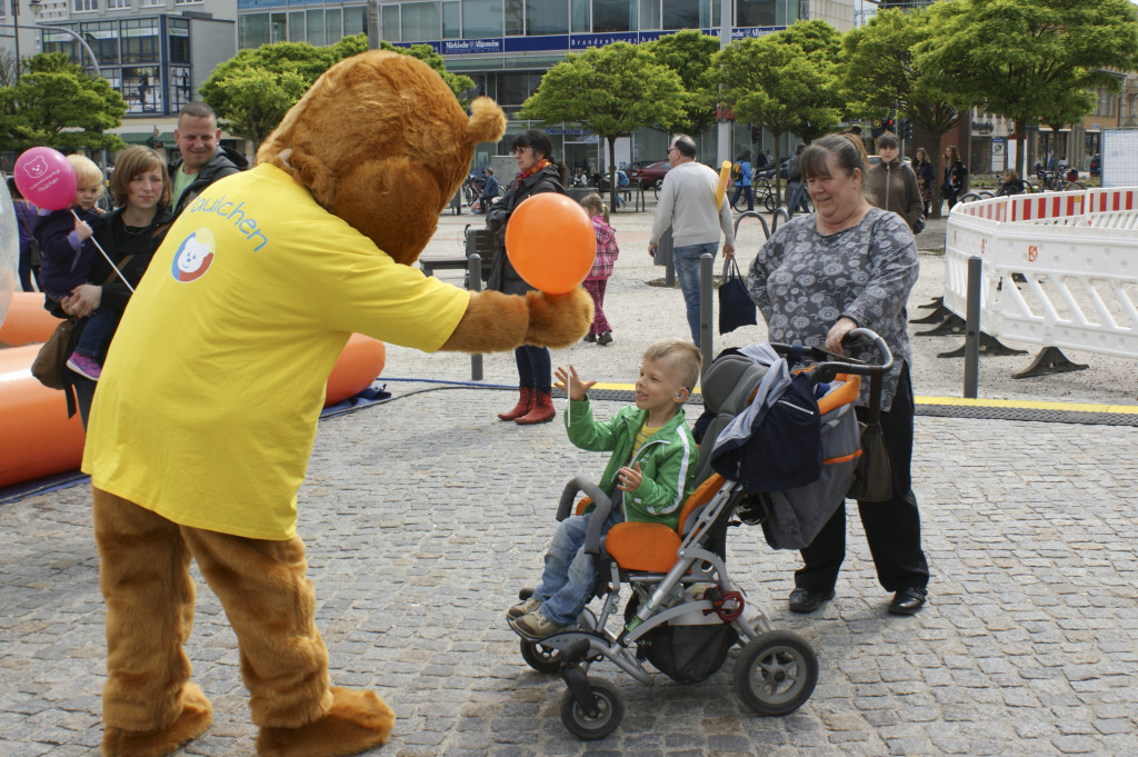 Maskottchen der Kinderintensivpflege Paulchen Gesundheitstag